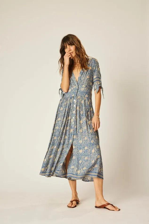 Women Natalie Martin Dresses Layla Dress Water Lily Blue