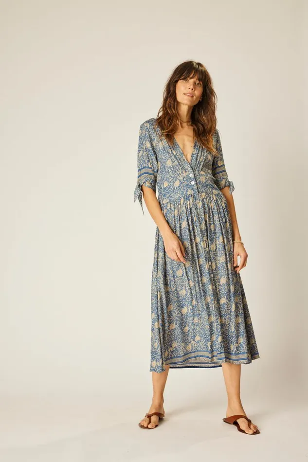 Women Natalie Martin Dresses Layla Dress Water Lily Blue