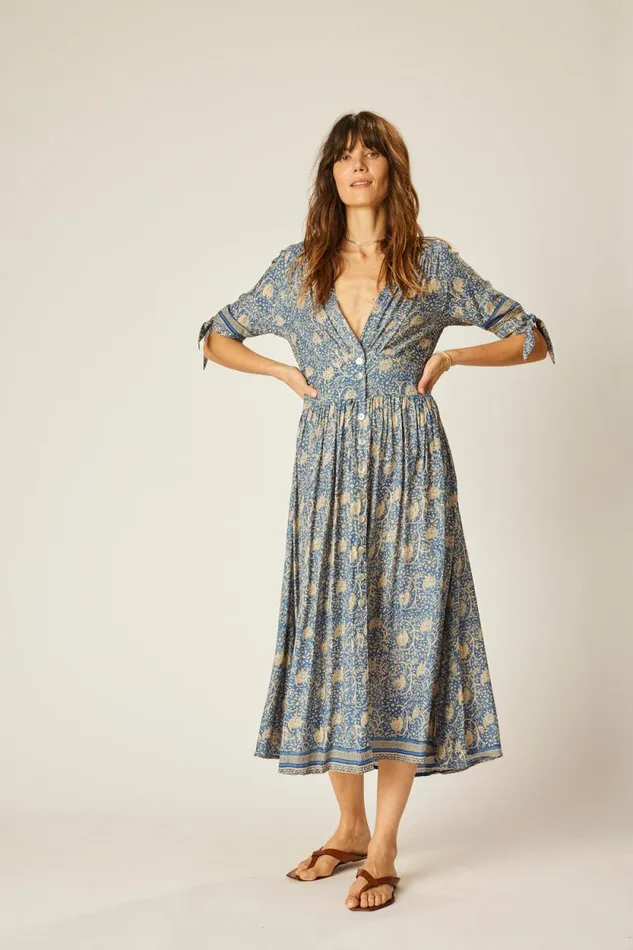 Women Natalie Martin Dresses Layla Dress Water Lily Blue