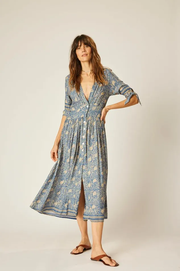 Women Natalie Martin Dresses Layla Dress Water Lily Blue