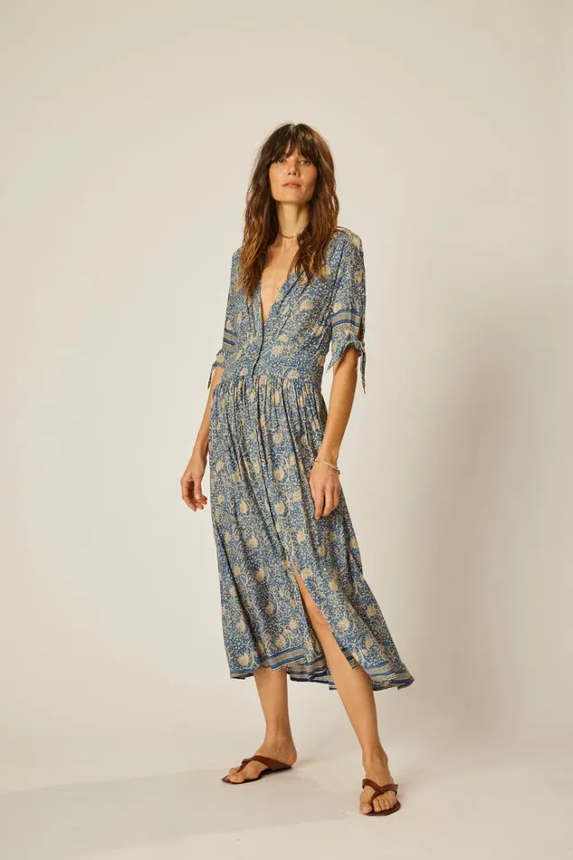 Women Natalie Martin Dresses Layla Dress Water Lily Blue