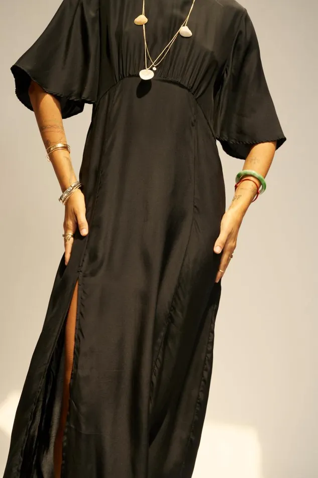 Women Natalie Martin Dresses Lily Dress Black Silk