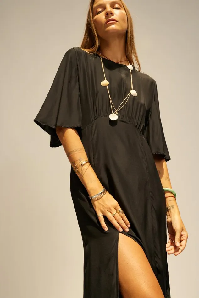 Women Natalie Martin Dresses Lily Dress Black Silk