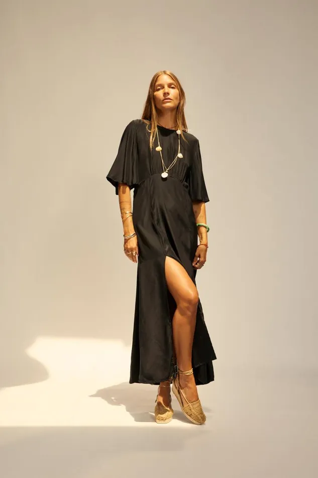 Women Natalie Martin Dresses Lily Dress Black Silk