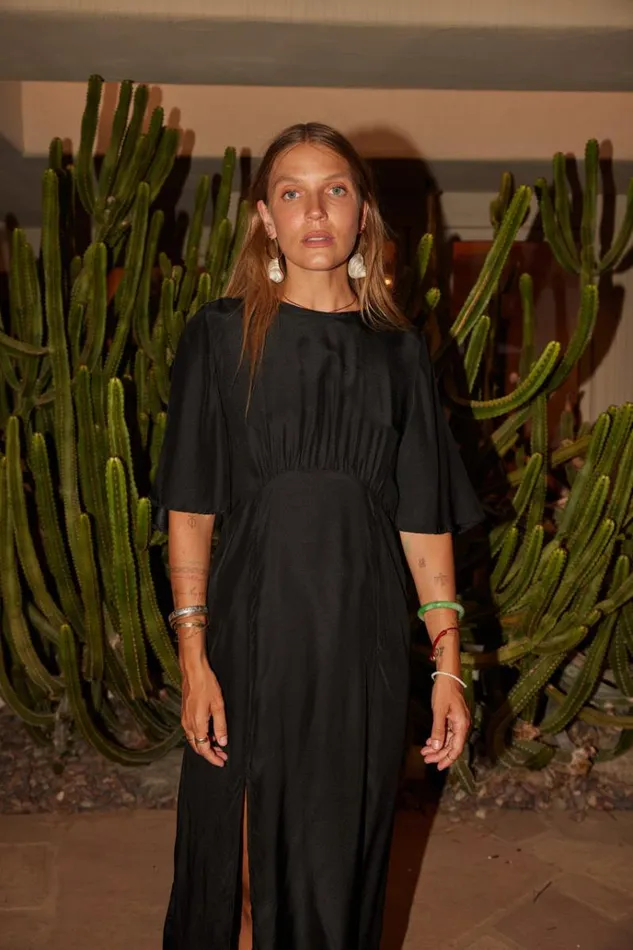 Women Natalie Martin Dresses Lily Dress Black Silk