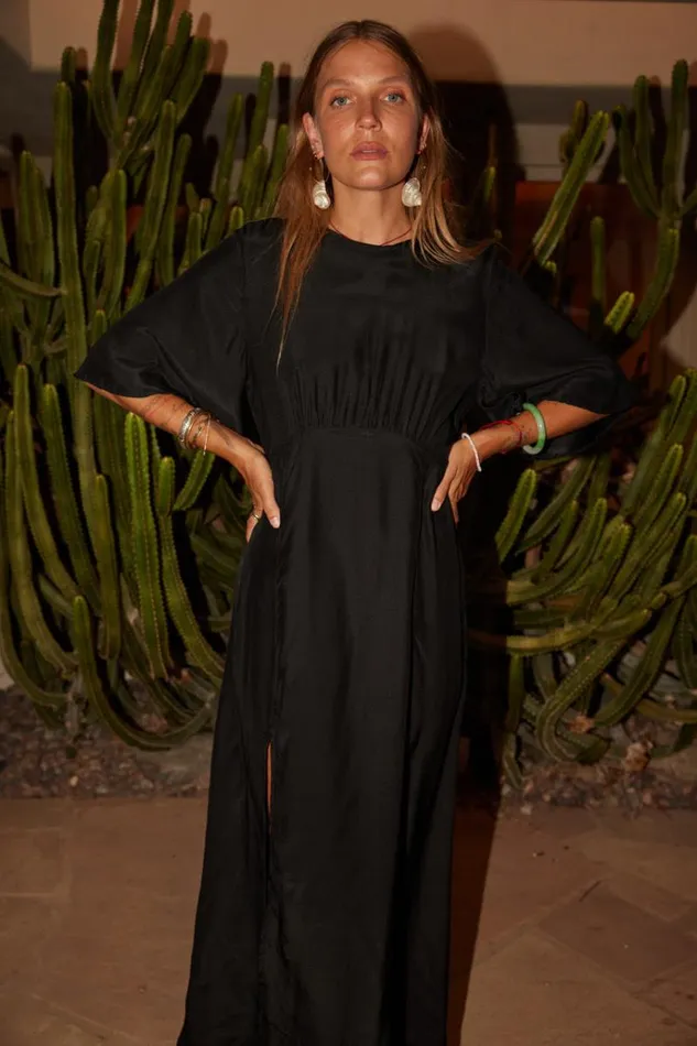 Women Natalie Martin Dresses Lily Dress Black Silk