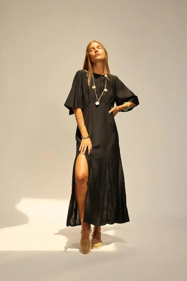 Women Natalie Martin Dresses Lily Dress Black Silk