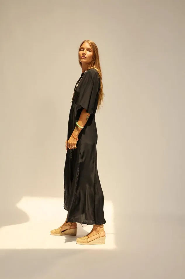 Women Natalie Martin Dresses Lily Dress Black Silk