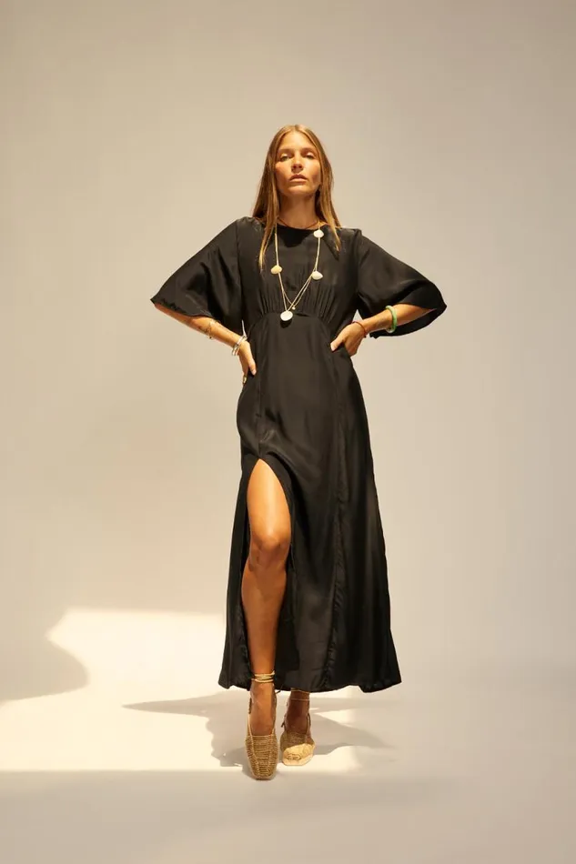 Women Natalie Martin Dresses Lily Dress Black Silk