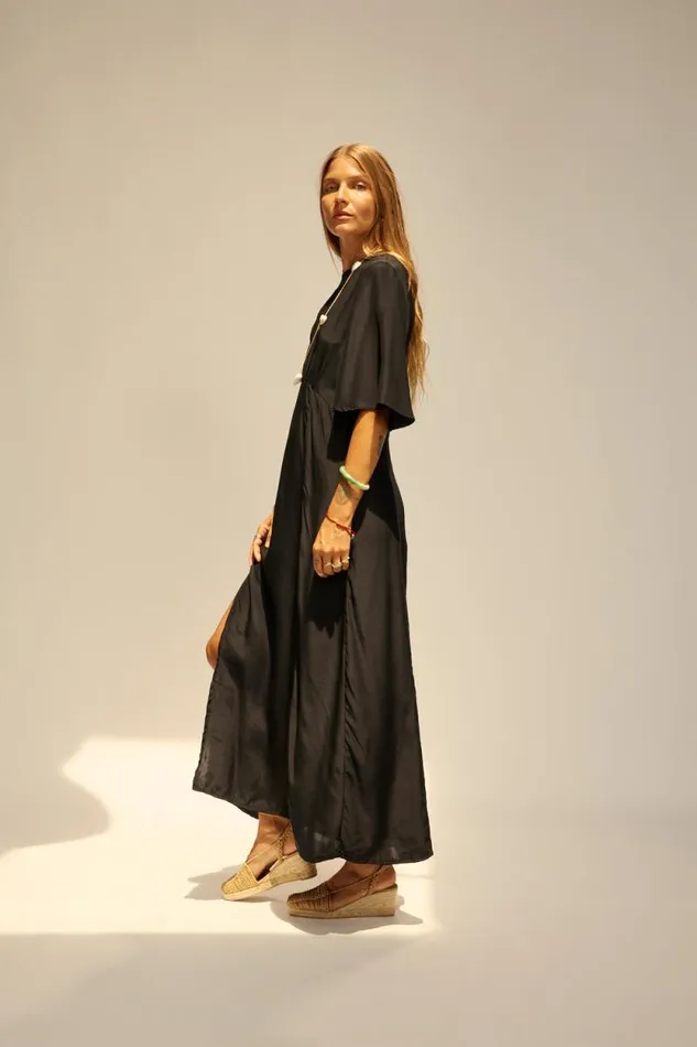 Women Natalie Martin Dresses Lily Dress Black Silk