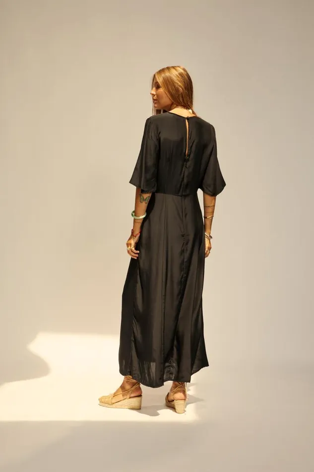 Women Natalie Martin Dresses Lily Dress Black Silk