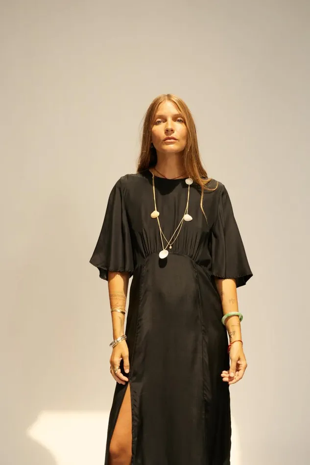 Women Natalie Martin Dresses Lily Dress Black Silk