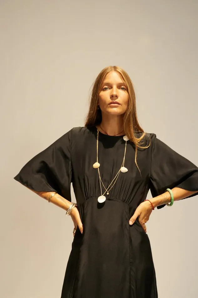 Women Natalie Martin Dresses Lily Dress Black Silk