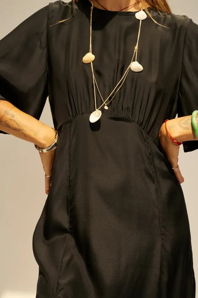 Women Natalie Martin Dresses Lily Dress Black Silk