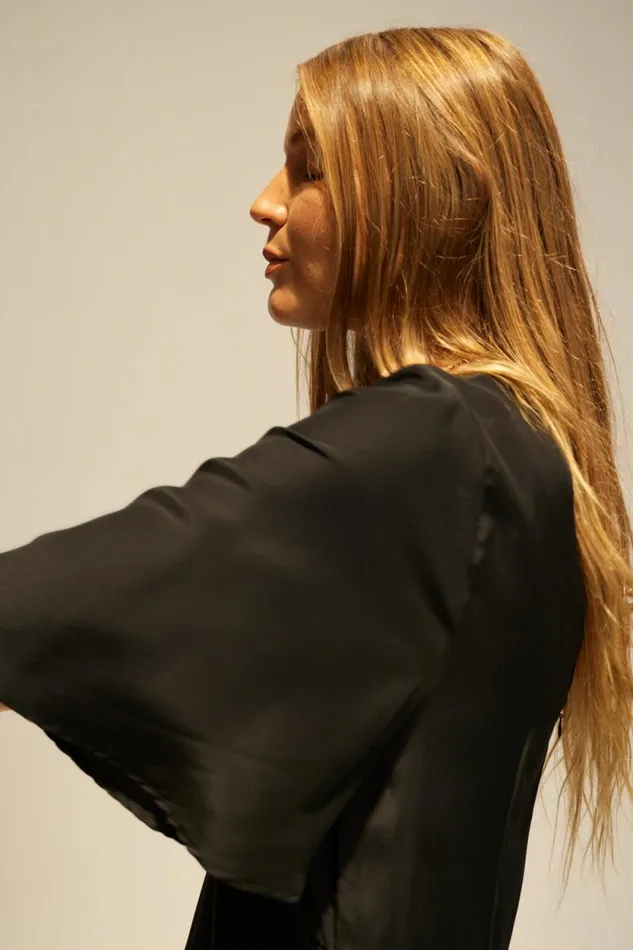 Women Natalie Martin Dresses Lily Dress Black Silk