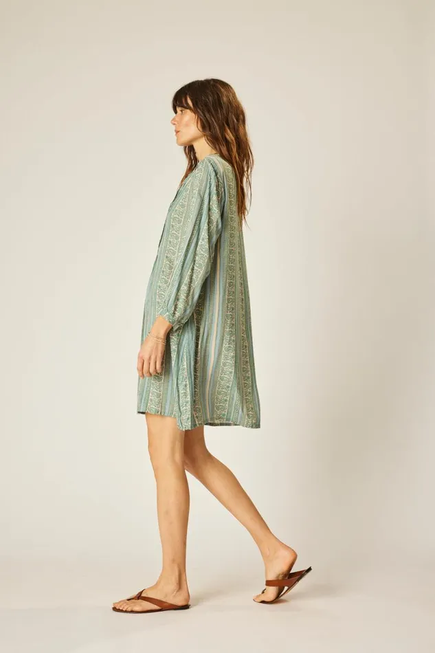 Women Natalie Martin Dresses Sammie Short Dress Paisley Stripe Pool