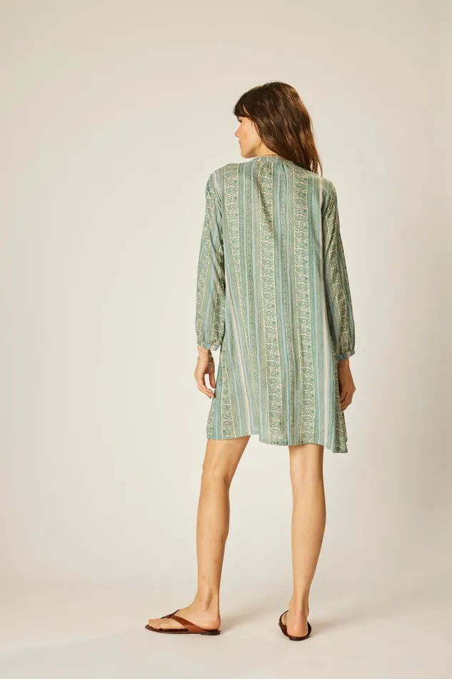 Women Natalie Martin Dresses Sammie Short Dress Paisley Stripe Pool