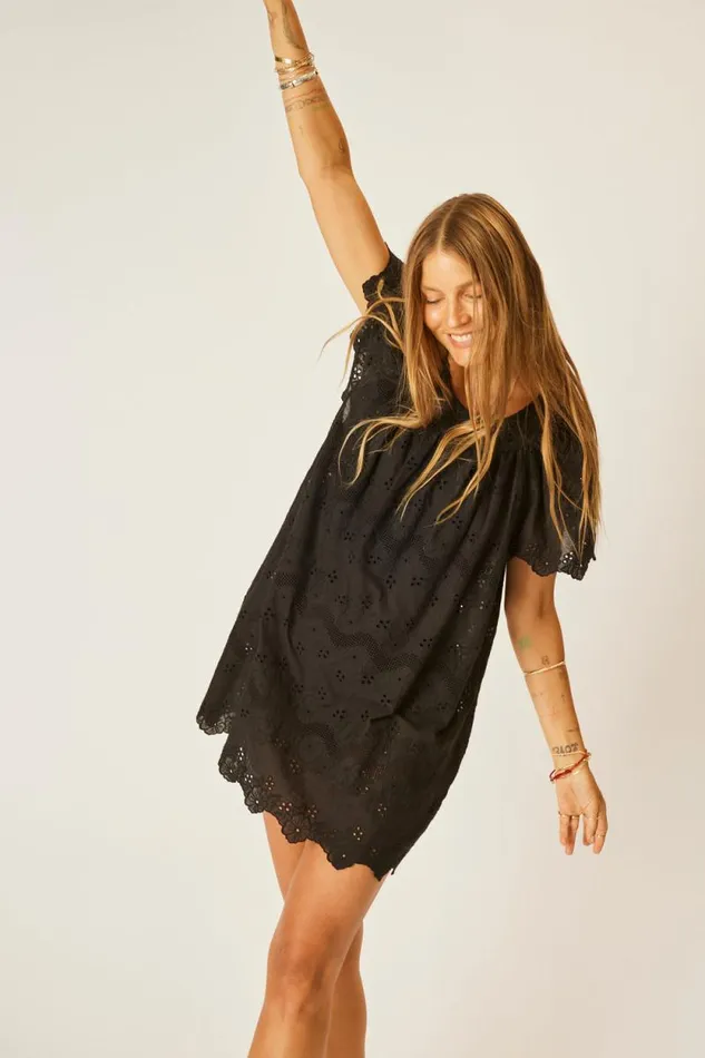 Women Natalie Martin Dresses Sienna Mini Dress Geranium Midnight