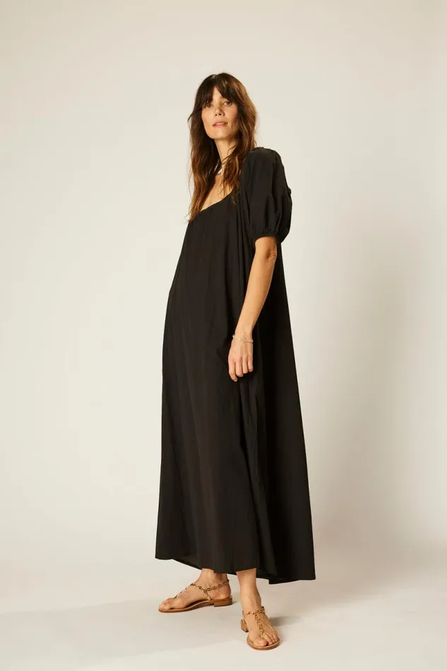 Women Natalie Martin Dresses Vivi Dress Black Flat Cotton