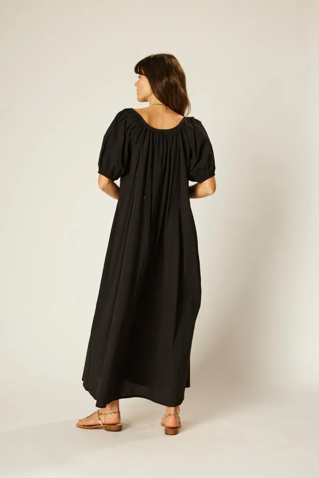 Women Natalie Martin Dresses Vivi Dress Black Flat Cotton