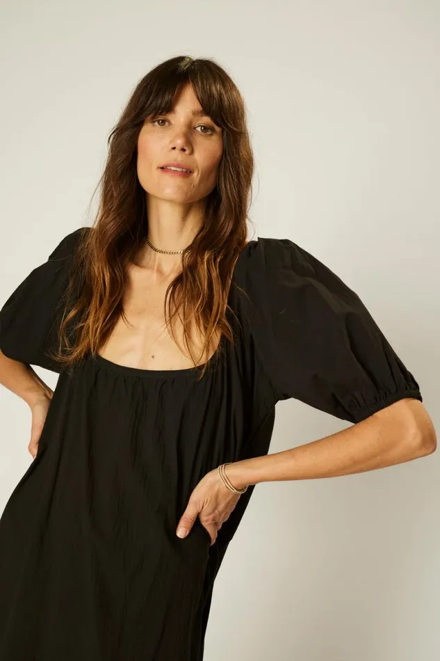 Women Natalie Martin Dresses Vivi Dress Black Flat Cotton