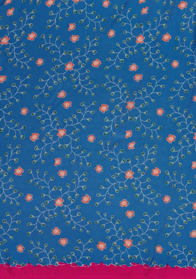 Women Natalie Martin Square Scarf Pinwheel Denim