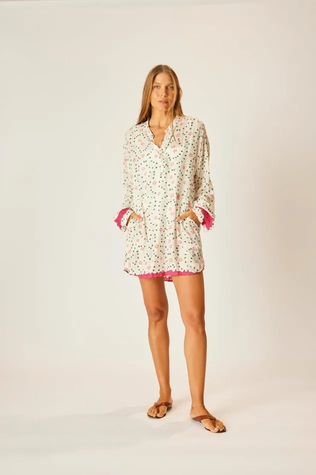Women Natalie Martin Tops Aprs Swim Top Pinwheel Cotton