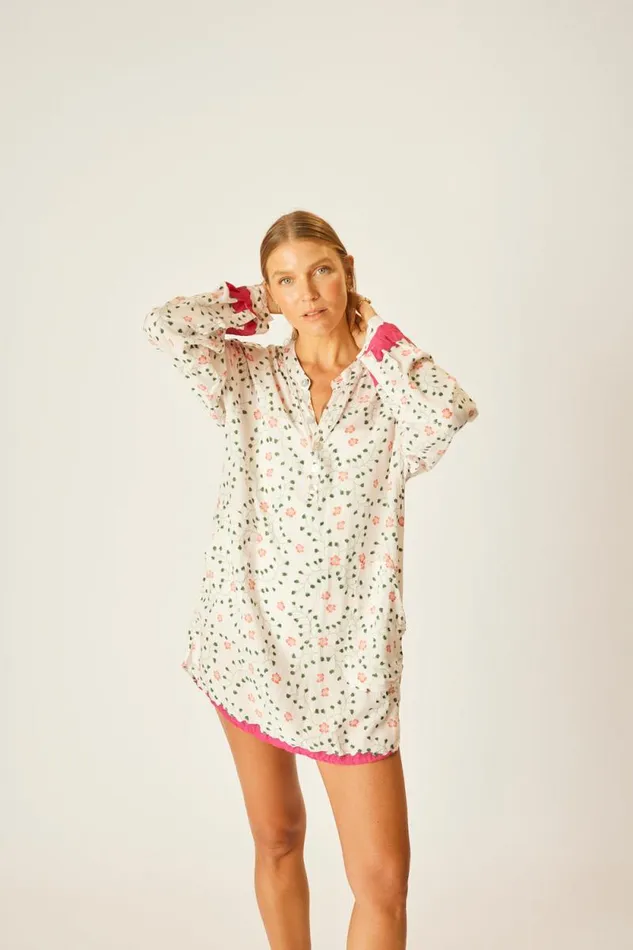 Women Natalie Martin Tops Aprs Swim Top Pinwheel Cotton