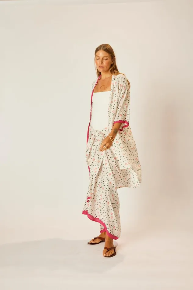 Women Natalie Martin Tops Lennon Kimono Pinwheel Cotton