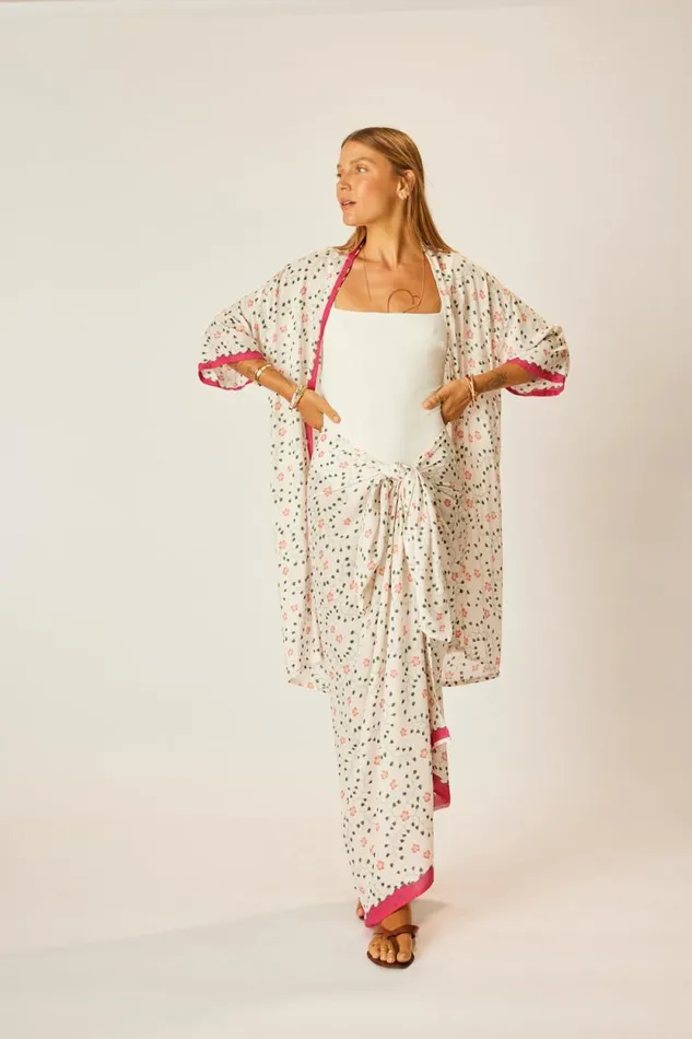 Women Natalie Martin Tops Lennon Kimono Pinwheel Cotton