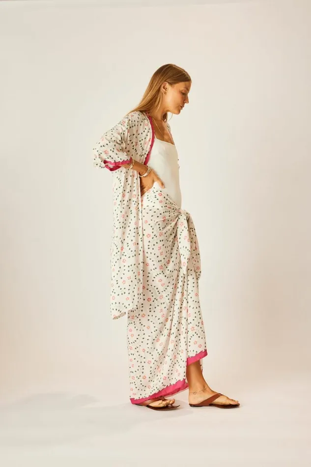 Women Natalie Martin Tops Lennon Kimono Pinwheel Cotton