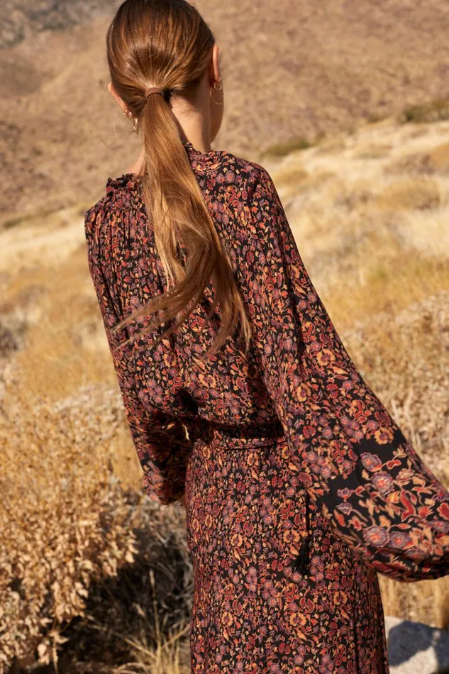 Women Natalie Martin Tops Penny Blouse Petite Fleur Noire