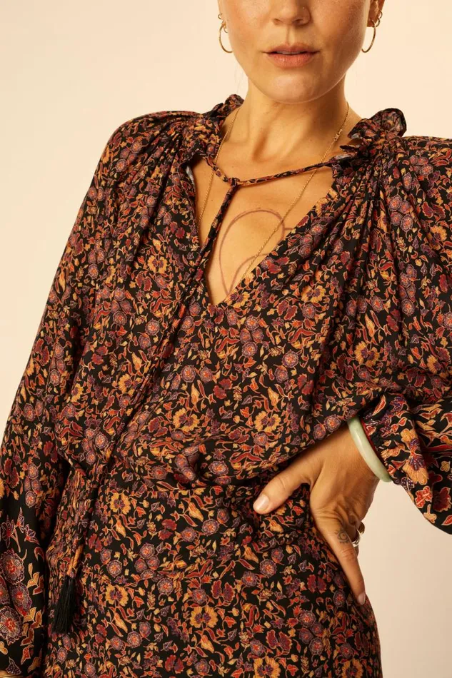 Women Natalie Martin Tops Penny Blouse Petite Fleur Noire