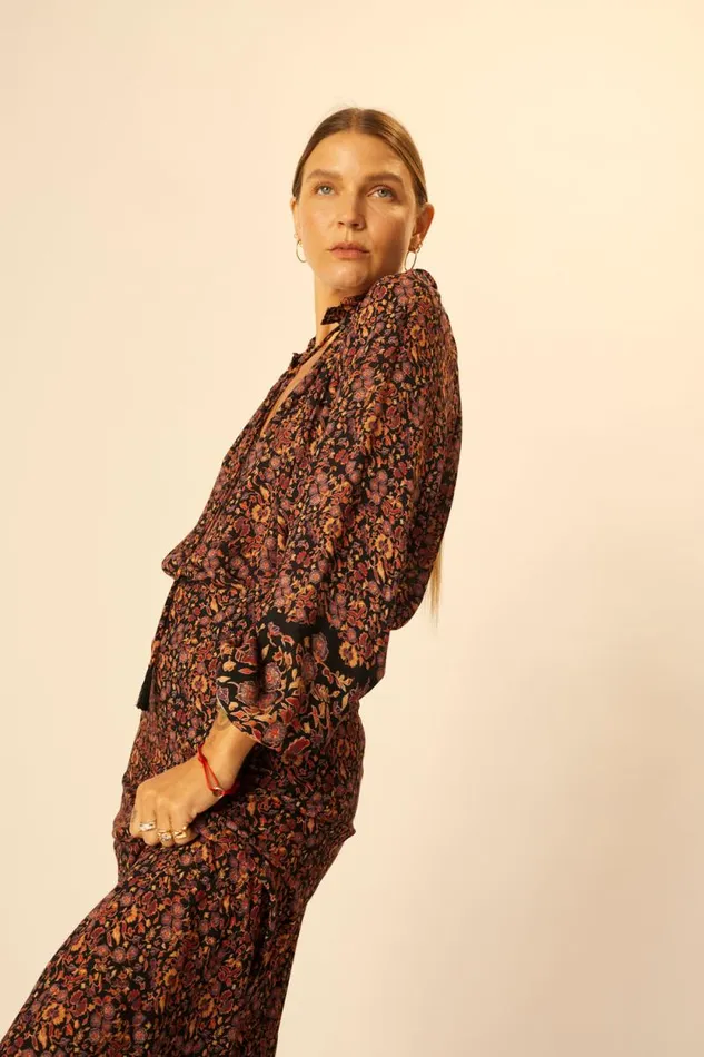 Women Natalie Martin Tops Penny Blouse Petite Fleur Noire