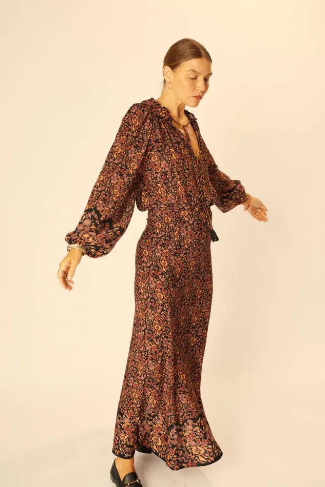 Women Natalie Martin Tops Penny Blouse Petite Fleur Noire