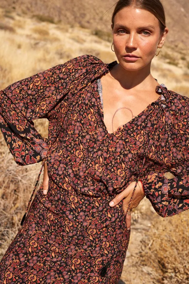 Women Natalie Martin Tops Penny Blouse Petite Fleur Noire