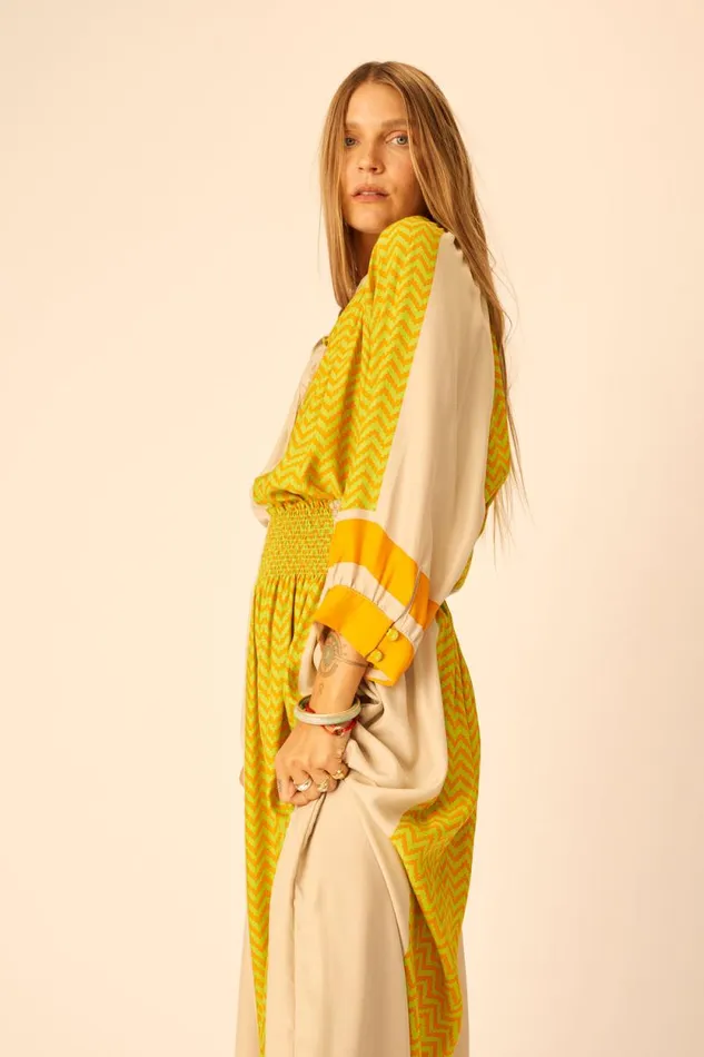 Women Natalie Martin Tops Remy Top Block Zigzag Tangerine