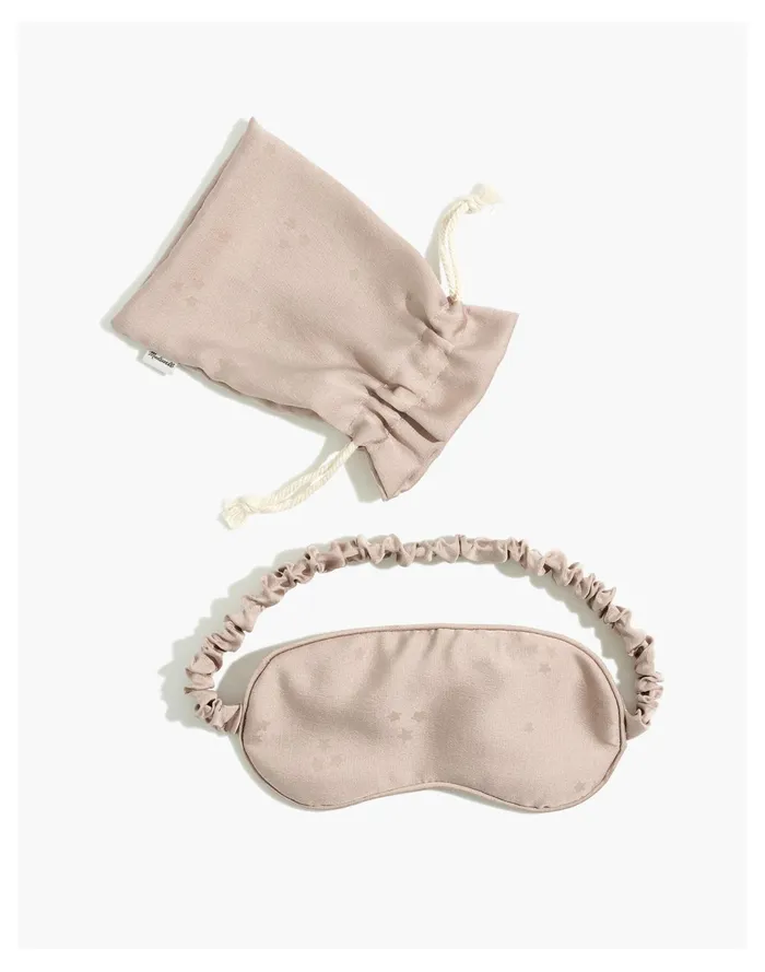 Women Night Stars Satin Sleep Mask Ashen Silver Madewell Pajamas