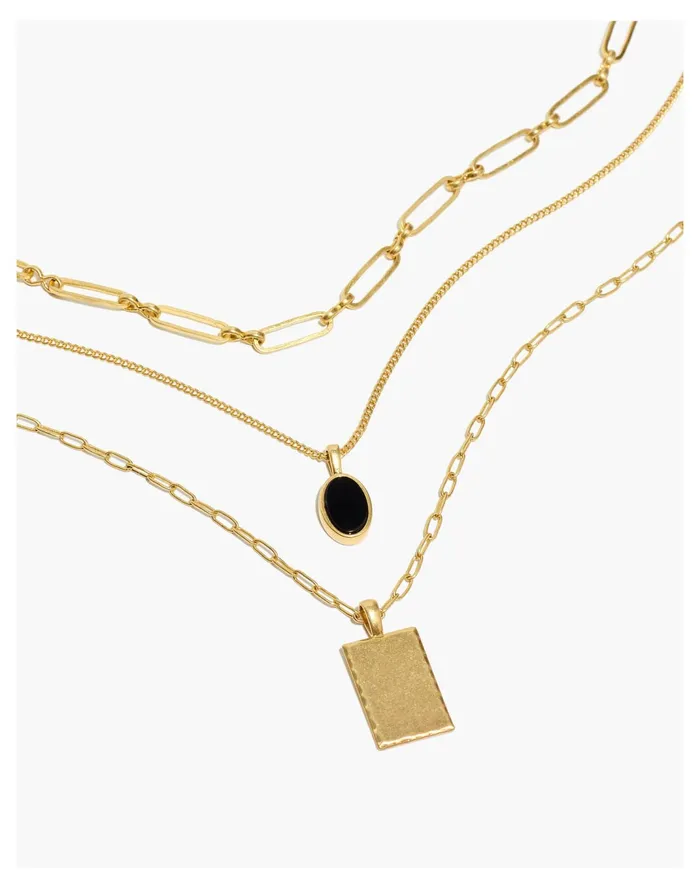 Women Nightstone Necklace Set Onyx Multi Madewell Necklaces