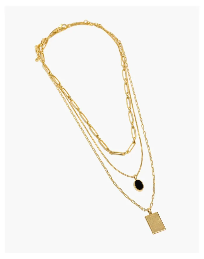 Women Nightstone Necklace Set Onyx Multi Madewell Necklaces Women Nightstone Necklace Set Onyx Multi Madewell Necklaces