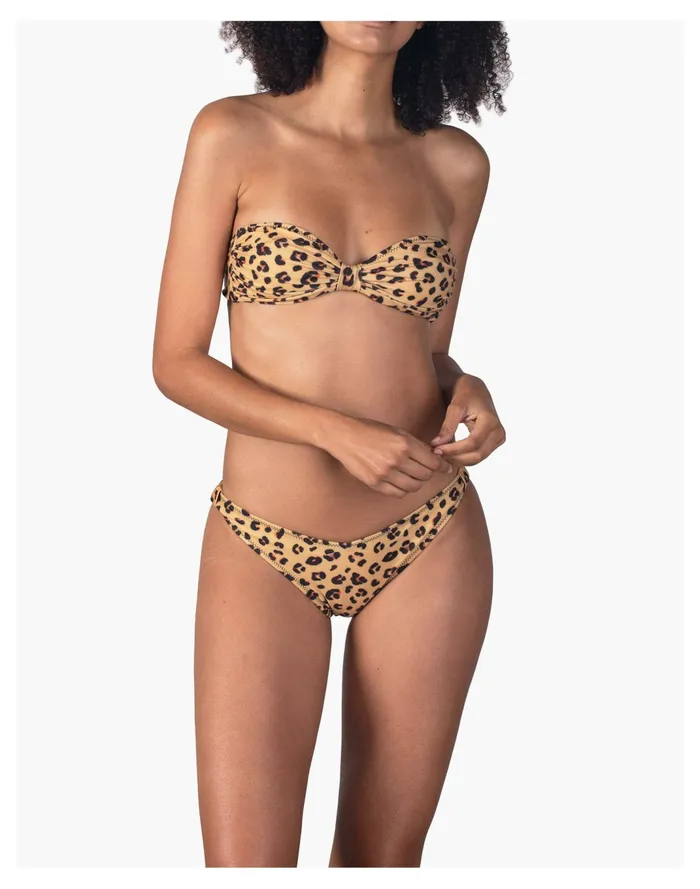 Women Novel Swim Cat Lady Bikini Top Dark Tan Madewell Swim