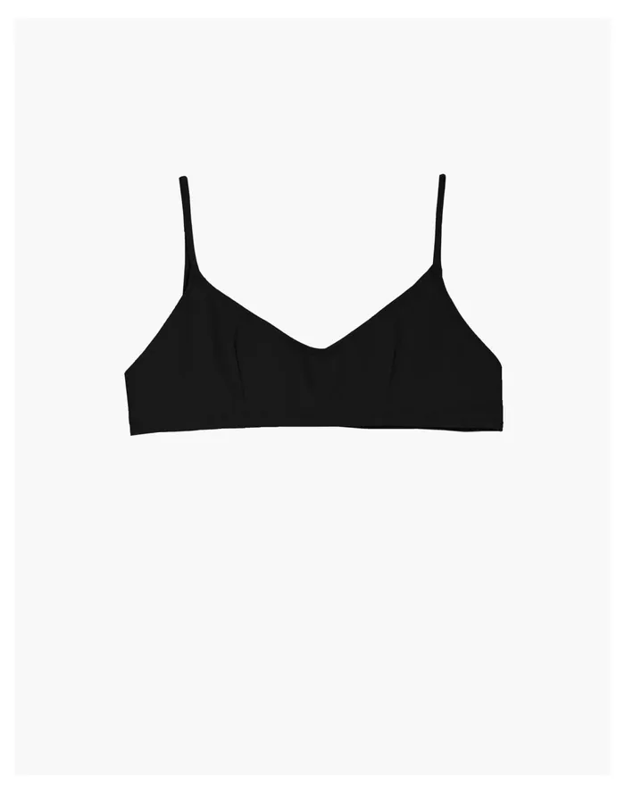 Women NU SWIM Stas Top Black Madewell Swim