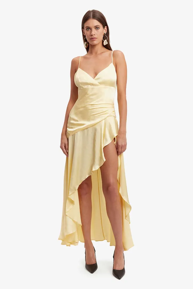 Women Occasion Dresses Bardot Sorella Midi Dress In Canary Yellow Canary Yellow