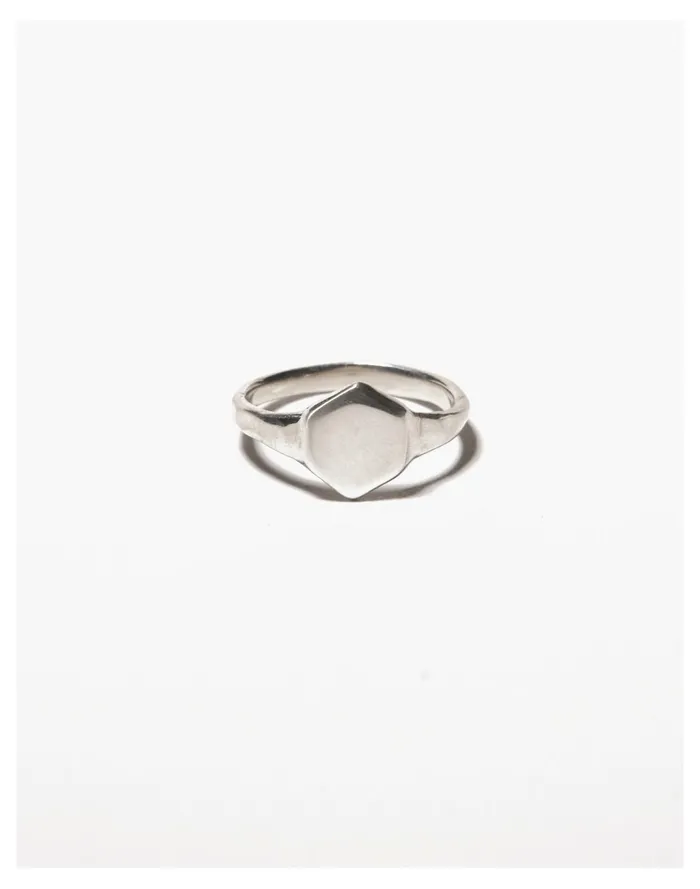 Women Odette Hex Signet Ring Silver Madewell Rings