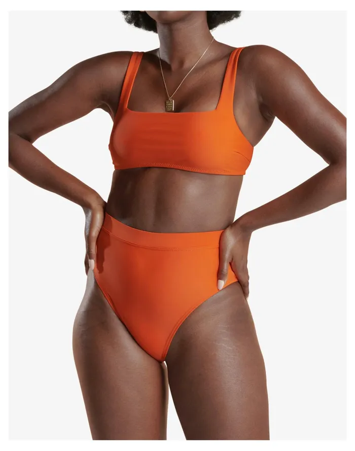 Women OOKIOH Oslo Top Orange Madewell Swim