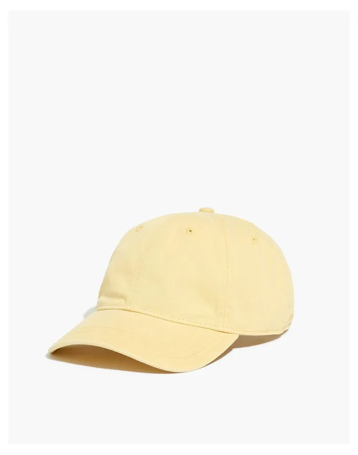 Women Organic Cotton Broken In Baseball Cap Light Straw Madewell Hats