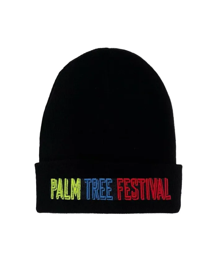Women PALM TREE FESTIVAL ASPEN 2023 BEANIE 8211 BLACK Aviator Nation Beanies