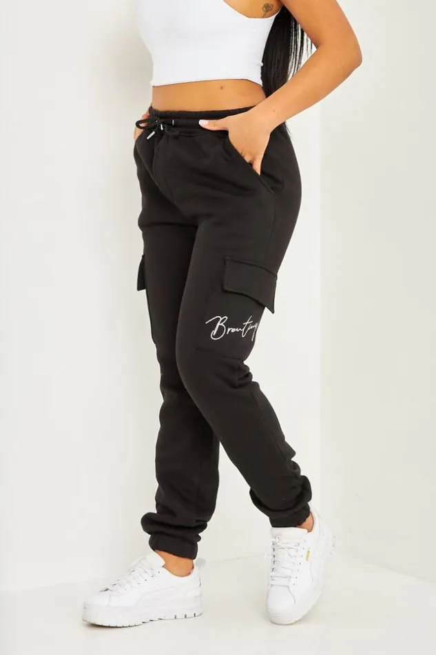 Women Pantalon De Jogging Noir Poches Cargo Inscription Brentiny Black Brentiny Paris Jogging Bottoms Women Pantalon De Jogging Noir Poches Cargo Inscription Brentiny Black Brentiny Paris Jogging Bottoms