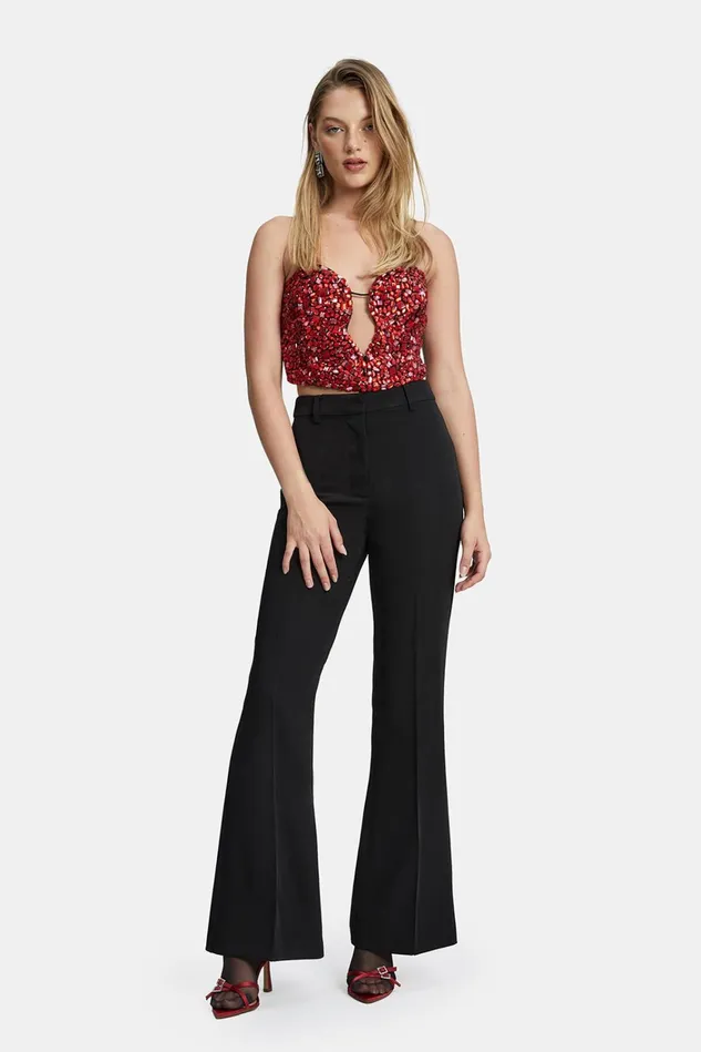 Women Pants Bardot Halifax Slim Flare Pant In Black Black