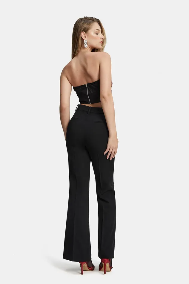 Women Pants Bardot Halifax Slim Flare Pant In Black Black Women Pants Bardot Halifax Slim Flare Pant In Black Black